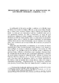 Significado histórico de la sublevación de los indios zendales (Chiapas, 1712)  / André Saint-Lu | Biblioteca Virtual Miguel de Cervantes