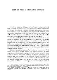 Lope de Vega y Hernando Grandío  / Jaime Sánchez Romeralo | Biblioteca Virtual Miguel de Cervantes