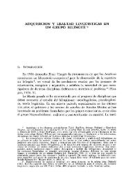 Adquisición y lealtad lingüísticas en un grupo bilingüe  / Roberto de Souza | Biblioteca Virtual Miguel de Cervantes