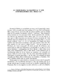 La geografía humanística y los historiadores del siglo XV / Robert B. Tate | Biblioteca Virtual Miguel de Cervantes
