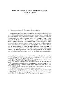 Lope de Vega y Juan Ravisio Téxtor. Nuevos datos  / Simón A. Vosters | Biblioteca Virtual Miguel de Cervantes