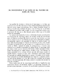 El mayorazgo y la dote en el teatro de Lope de Vega  / Henry Ziomek | Biblioteca Virtual Miguel de Cervantes