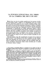 La función estructural del verso en la comedia del Siglo de Oro  / Vern G. Williamsen | Biblioteca Virtual Miguel de Cervantes