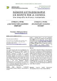 Stanley G. Payne: ¿Una trayectoria académica ejemplar? / Francisco Javier Rodríguez Jiménez | Biblioteca Virtual Miguel de Cervantes