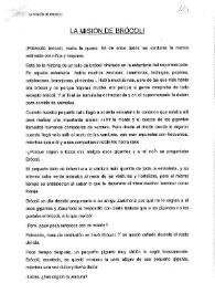La misión de brócoli / Sandra Moya del Amo | Biblioteca Virtual Miguel de Cervantes