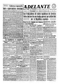 Adelante : Órgano del Partido Socialista Obrero Español de B.-du-Rh. (Marsella). Año I, núm. 51, 11 de octubre de 1945 | Biblioteca Virtual Miguel de Cervantes