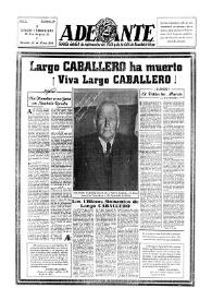 Adelante : Órgano del Partido Socialista Obrero Español de B.-du-Rh. (Marsella). Año II, núm. 75, 29 de marzo de 1946 | Biblioteca Virtual Miguel de Cervantes