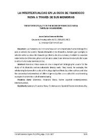 La intertextualidad en la obra de Francisco Nieva a través de sus memorias / Juan Carlos Romero Molina | Biblioteca Virtual Miguel de Cervantes