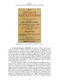 La Novel·la Estrangera (1924-1925) [Semblanza] / Jordi Chumillas i Coromina | Biblioteca Virtual Miguel de Cervantes