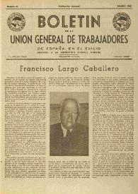 U.G.T. : Boletín de la Unión General de Trabajadores de España en Francia. Núm. 41, marzo de 1948 | Biblioteca Virtual Miguel de Cervantes