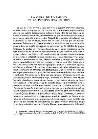 La obra de Unamuno en la perspectiva de hoy / Geoffrey Ribbans | Biblioteca Virtual Miguel de Cervantes