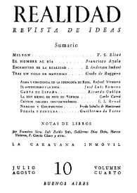 Realidad : revista de ideas. Volumen cuarto, núm. 10, julio-agosto 1948 | Biblioteca Virtual Miguel de Cervantes