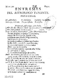 Entremes del astrologo tunante | Biblioteca Virtual Miguel de Cervantes