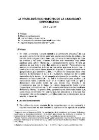 La problemática histórica de la ciudadanía democrática  / John Markoff | Biblioteca Virtual Miguel de Cervantes
