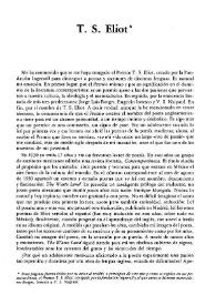 T. S. Eliot / Octavio Paz | Biblioteca Virtual Miguel de Cervantes