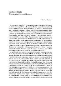 Carta de París. El arte primitivo en el Louvre / Gustavo Guerrero | Biblioteca Virtual Miguel de Cervantes