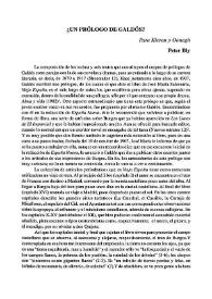 ¿Un prólogo de Galdós? / Peter Bly | Biblioteca Virtual Miguel de Cervantes
