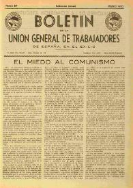 U.G.T. : Boletín de la Unión General de Trabajadores de España en Francia. Núm. 89, marzo de 1952 | Biblioteca Virtual Miguel de Cervantes