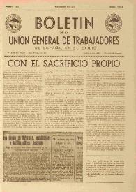U.G.T. : Boletín de la Unión General de Trabajadores de España en Francia. Núm. 102, abril de 1953 | Biblioteca Virtual Miguel de Cervantes