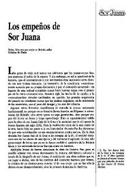 Los empeños de Sor Juana / Jean-Claude Masson; traducción de Maite Méndez Baigen | Biblioteca Virtual Miguel de Cervantes