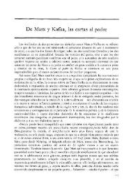 De Marx y Kafka, las cartas al padre / Eduardo Tijeras | Biblioteca Virtual Miguel de Cervantes