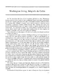 Washington Irving, biógrafo de Colón / Carmen Bravo-Villasante | Biblioteca Virtual Miguel de Cervantes