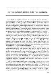 Edouard Manet, pintor de la vida moderna / Francisco Calvo Serraller | Biblioteca Virtual Miguel de Cervantes