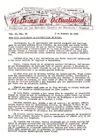 Noticias de Actualidad. Núm. 30, 7 de febrero de 1950 | Biblioteca Virtual Miguel de Cervantes