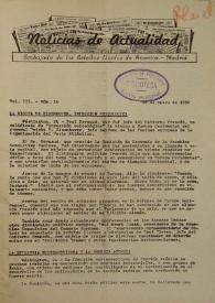 Noticias de Actualidad.  Núm. 14, 26 de enero de 1951 | Biblioteca Virtual Miguel de Cervantes