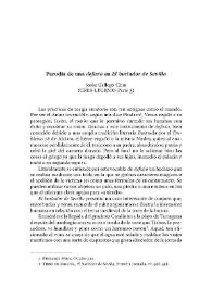 Parodia de una "defixio" en "El burlador de Sevilla" / Josée Gallego Chin | Biblioteca Virtual Miguel de Cervantes