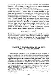 Soledad y naturaleza en la obra literaria de Rousseau / Federico Bermúdez Cañete | Biblioteca Virtual Miguel de Cervantes