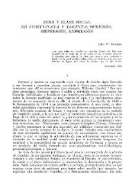 Sexo y clase social en "Fortunata y Jacinta": opresión, represión, expresión / John H. Sinnigen | Biblioteca Virtual Miguel de Cervantes