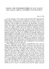 The incest and interpretation in "Los pazos de Ulloa" and "La madre naturaleza" / Diane F. Urey | Biblioteca Virtual Miguel de Cervantes