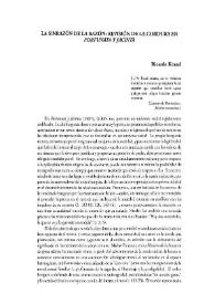 La sinrazón de la razón: revisión de la cordura en "Fortunata y Jacinta" / Ricardo Krauel | Biblioteca Virtual Miguel de Cervantes