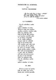Poemas de la ausencia / Manuel Valldeperes | Biblioteca Virtual Miguel de Cervantes