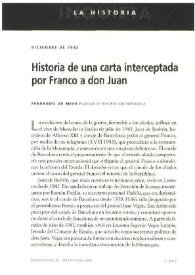 Historia de una carta interceptada por Franco a D. Juan / Fernando de Meer | Biblioteca Virtual Miguel de Cervantes