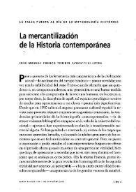 La mercantilización de la Historia Contemporánea / José Manuel Cuenca Toribio | Biblioteca Virtual Miguel de Cervantes