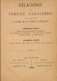 Relaciones / por Fernán Caballero ; con un prólogo de Fermín de la Puente y Apezechea | Biblioteca Virtual Miguel de Cervantes