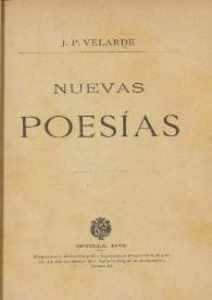 Nuevas poesías / J. P. Velarde | Biblioteca Virtual Miguel de Cervantes
