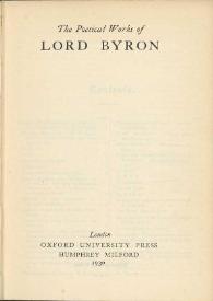 The Poetical Works of Lord Byron | Biblioteca Virtual Miguel de Cervantes