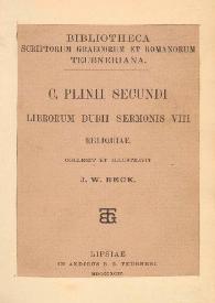 C. Plinii Secundi Librorum dubii sermonis VIII reliquiae / collegit et illustravit J.W. Beck | Biblioteca Virtual Miguel de Cervantes
