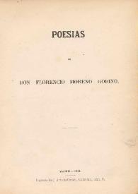 Poesías / don Florencio Moreno Godino | Biblioteca Virtual Miguel de Cervantes