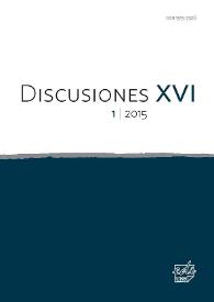 Discusiones. Núm. 16.1, 2015 | Biblioteca Virtual Miguel de Cervantes