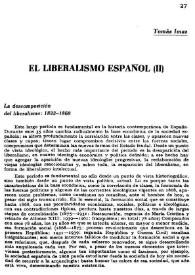 El liberalismo español (II)  / Tomás Imaz | Biblioteca Virtual Miguel de Cervantes