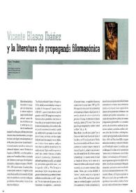 Vicente Blasco Ibáñez y la literatura de propaganda filomasónica  / Pura Fernández | Biblioteca Virtual Miguel de Cervantes