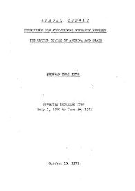 Annual report of the Fulbright Commission. Program year 1970 | Biblioteca Virtual Miguel de Cervantes