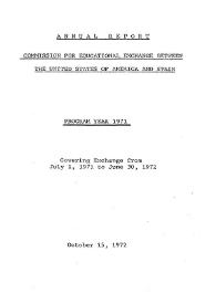 Annual report of the Fulbright Commission. Program year 1971 | Biblioteca Virtual Miguel de Cervantes