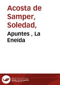 Apuntes , La Eneida | Biblioteca Virtual Miguel de Cervantes