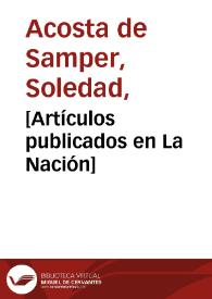 [Artículos publicados en La Nación] | Biblioteca Virtual Miguel de Cervantes