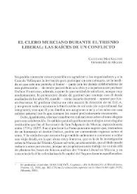El clero murciano durante el trienio liberal: las raíces de un conflicto / Cayetano Más Galváñ | Biblioteca Virtual Miguel de Cervantes